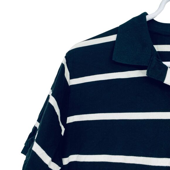 US Polo Assn. Mens Shirt Size Large Bl/Wh 100% Cotton Pullover Short Sleeve - Picture 2 of 6